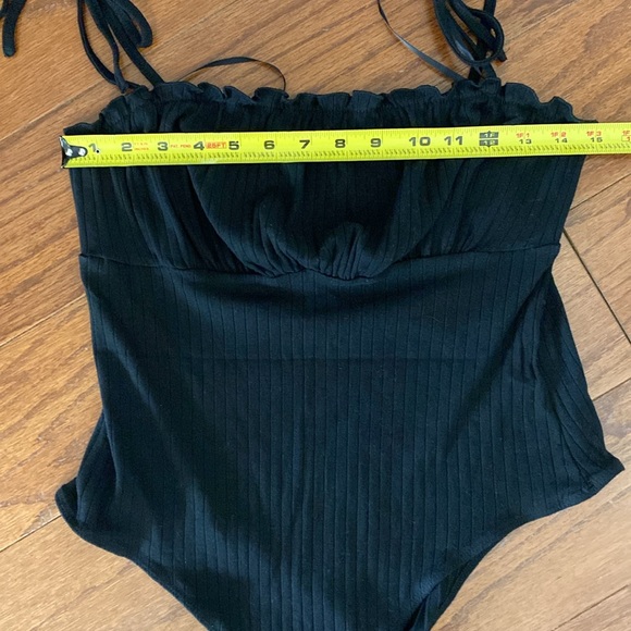 Shein blk ribbed sleeveless bodysuit - Size Large Medium with Bag - Picture 7 of 9
